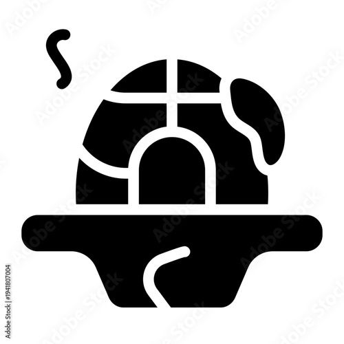 Ice Melting Solid Icon