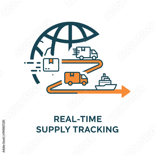 Real-time supply chain tracking with global logistics and transport visualization