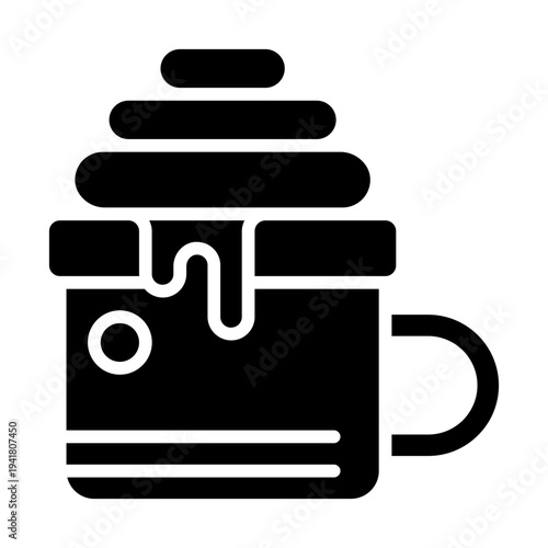 Ice Coffee Solid Icon