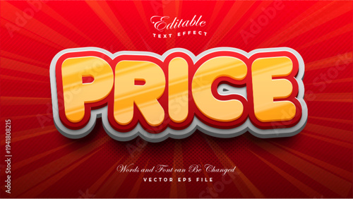 Price 3D Bold Text Effect