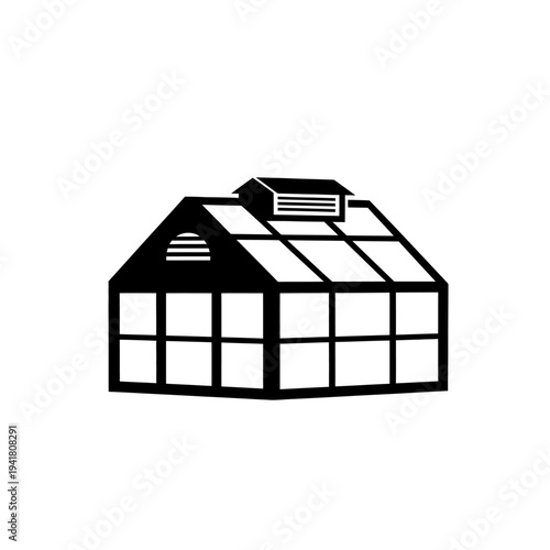 Greenhouse Structure Illustration for Agricultural Purposes.