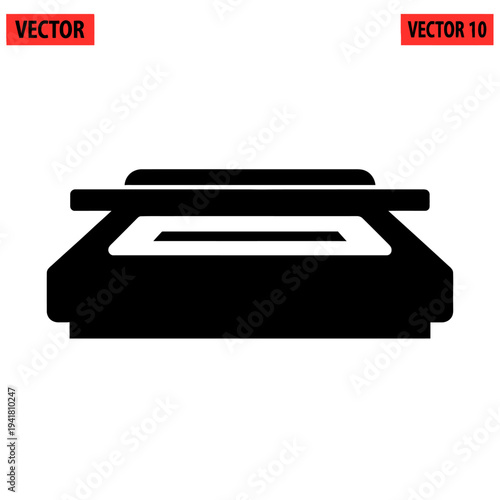 Silhouette of a flatbed scanner for document scanning.