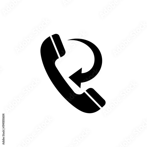 Phone call return icon for communication.