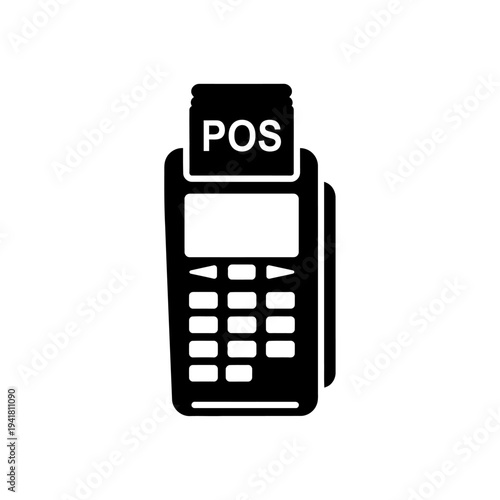 Point of Sale Terminal Icon Illustration.