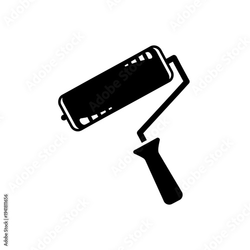Paint roller icon for home improvement projects.