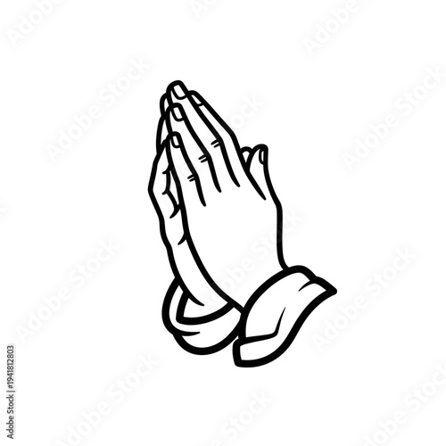 Praying Hands Illustration - Faith and Spirituality.