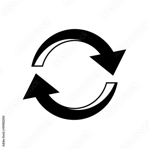 Circular Arrows - Symbolizing Rotation and Repetition.
