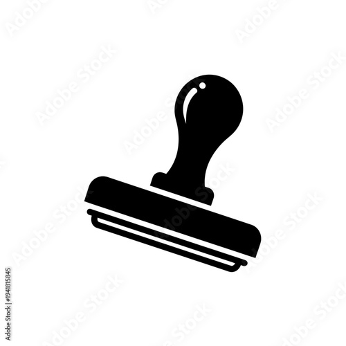 Rubber stamp icon for document approval.