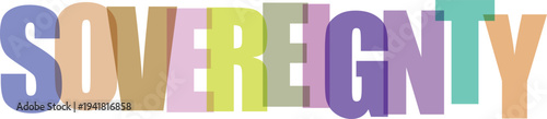 Sovereignty Word Text Concept white background