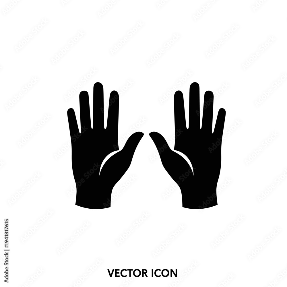 Obraz premium Two hands raised in a gesture.