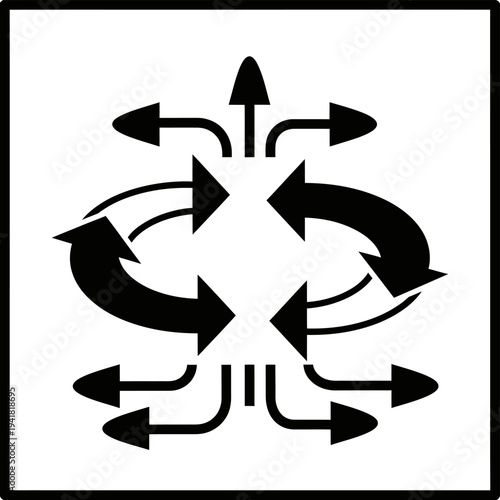 Directional Flow and Convergence - A Dynamic Visual Representation.