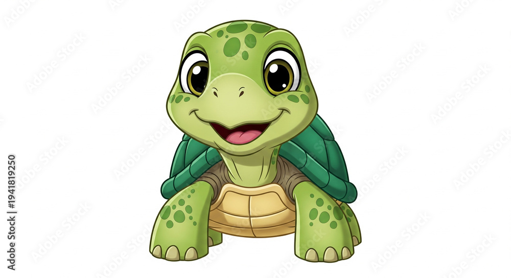 Fototapeta premium funny turtle cartoon