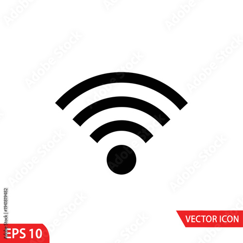 Wireless Network Connection Icon for Digital Devices.