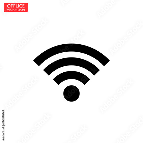 Wireless Network Icon for Connectivity and Communication.