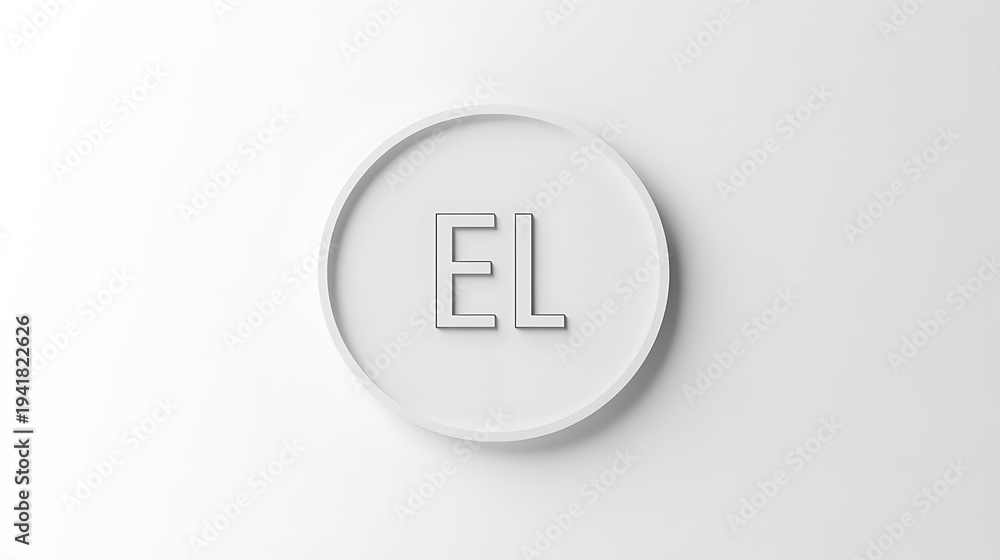 Fototapeta premium Modern business logo with elegant EL letters on white background