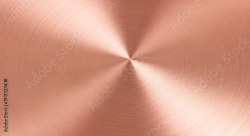 Rose gold brushed metal texture with circular pattern