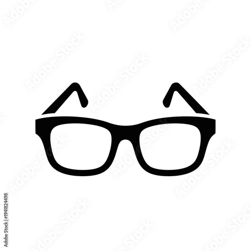 Black eyeglasses icon for vision correction.