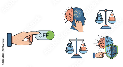 Conceptual Icons Representing Decision Making and Cognitive Processes.
