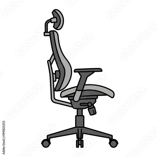 Ergonomic Office Chair Illustration for Comfortable Workspace.
