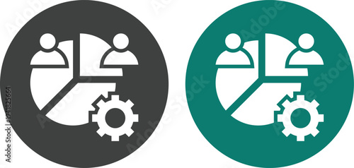Business process management and workflow icons set featuring teamwork, strategy planning, leadership, project management and productivity concepts for corporate use.