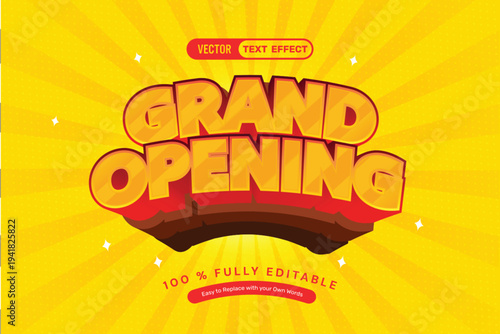 3D Grand Opening Editable Text Effect