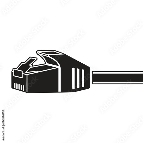 Ethernet Cable Connector Illustration for Network Connection.