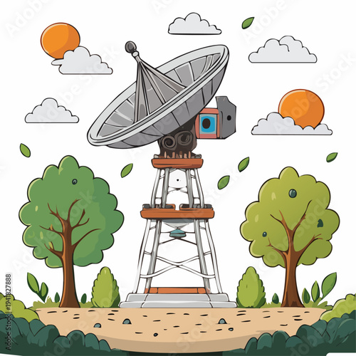 Satellite Dish Antenna Communication Technology.