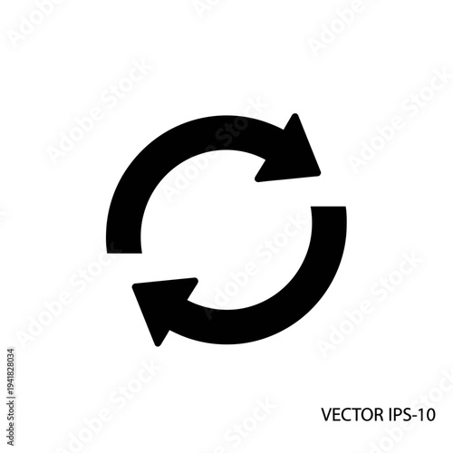 Circular arrows for refresh and reload.