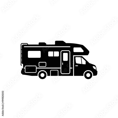 Class C RV Silhouette for Travel and Camping.