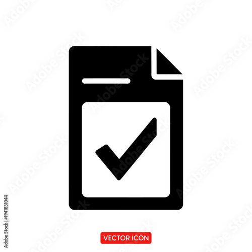 Document with Checkmark - Confirmation and Approval.