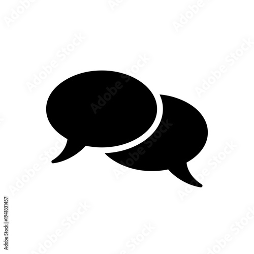 Overlapping Speech Bubbles Representing Communication Concept.