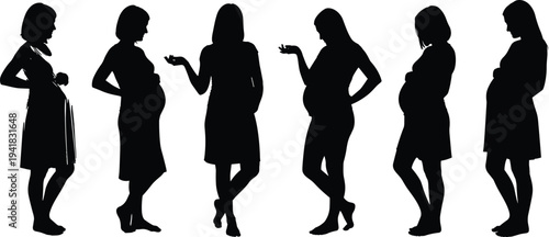 Bundle of architectural people, professional office staff, modern vehicle silhouettes, footwear, and wedding hairstyles for cad drawing flat vector illustration and design projects