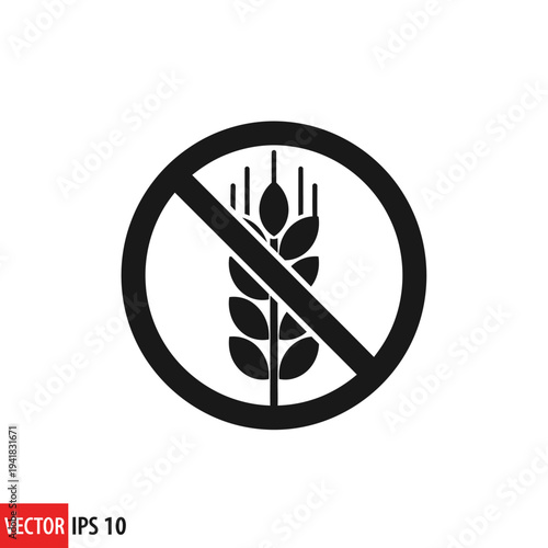 Gluten-Free Symbol - Dietary Restriction and Health.