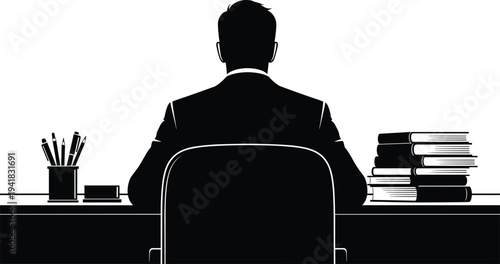 Bundle of architectural people, office professionals, seated figures, and modern vehicle silhouettes for professional cad drawing flat vector illustration and interior design planning projects