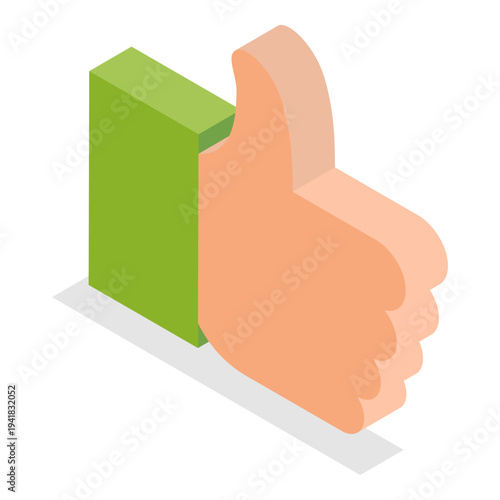 3D Isometric Flat Vector Illustration of Mood Tracker, Feedback Survey. Item 5
