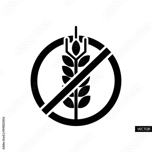 Gluten-Free Symbol - A Dietary Restriction Icon.