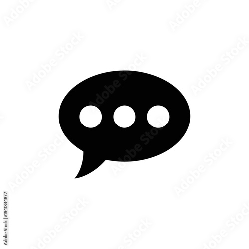 Speech Bubble with Ellipsis for Communication.