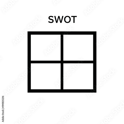 SWOT Analysis Framework - Strengths, Weaknesses, Opportunities, Threats.