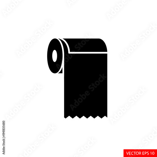 Toilet Paper Roll Icon Illustration Design.