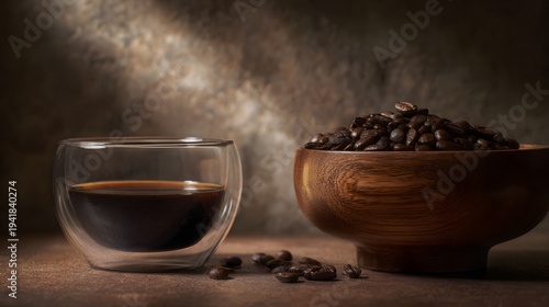 Cozy coffee still life captures rich textures warm light and a sophisticated gourmet atmosphere