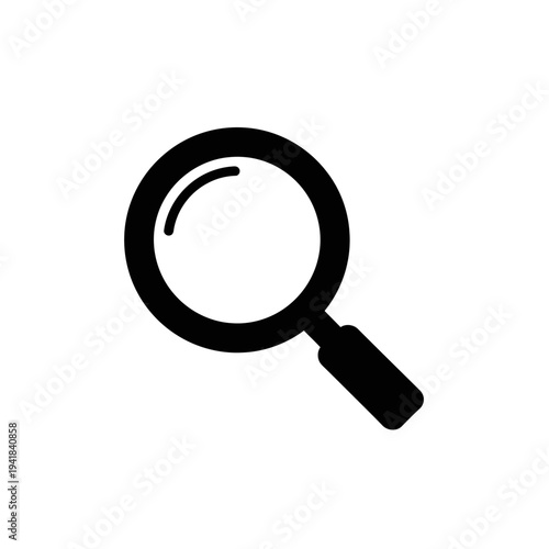 Magnifying glass icon for search and discovery.