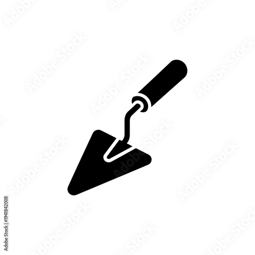 Black Silhouette of a Pointing Trowel.