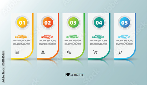 Step infographic template