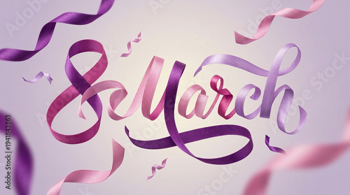 March Month Ribbon Design