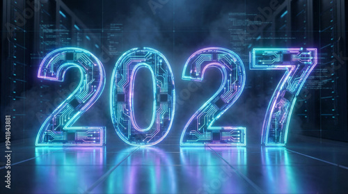 2027 Neon Circuit Board Numbers