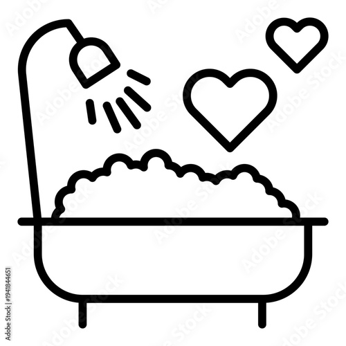 self love line icon vector illustration isolated on white background