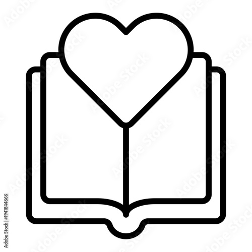 reading line icon vector illustration isolated on white background