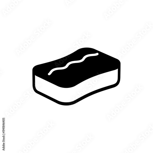 Icon of a sponge for cleaning tasks.