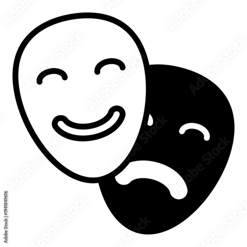 bipolar glyph icon vector illustration isolated on white background