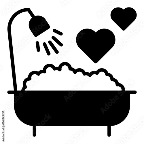 self love glyph icon vector illustration isolated on white background